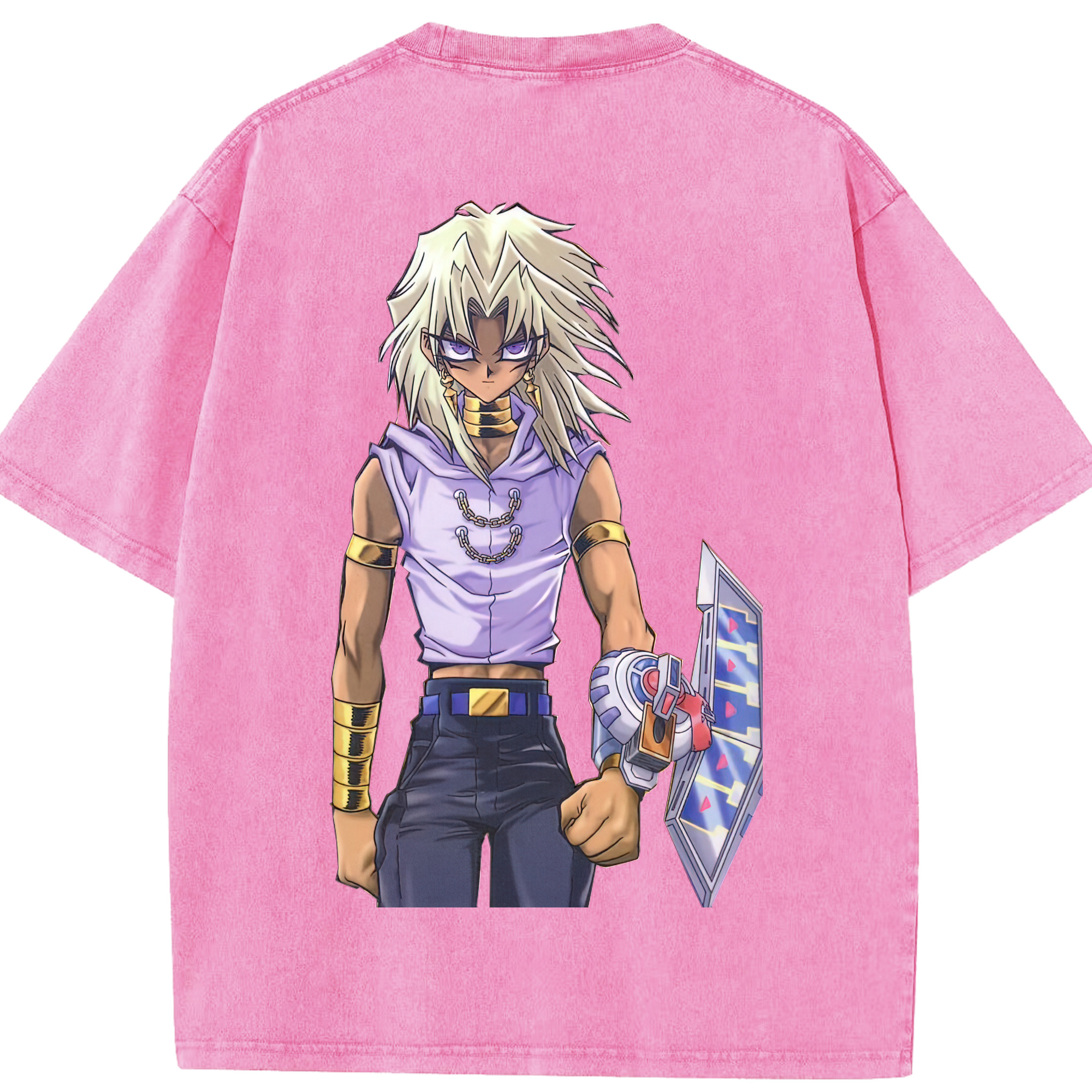 （画像用） 遊☆戯☆王 Yu-Gi-Oh! 綿100% ヴィンテージ風 半袖Tシャツ（背面プリント）